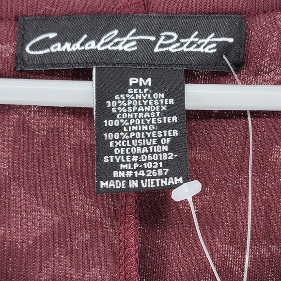 Candalite Women's Lace Tulle Godet V-Neck Tie Waist Prom Dress - MP - Picture 3 of 5